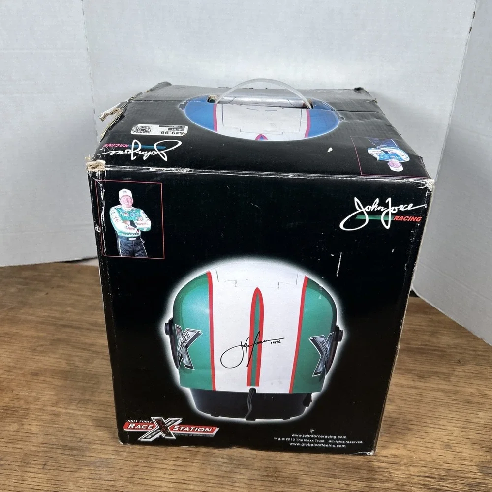Collectible John Force Nhra Funny Car Race Station Helmet Coffee Maker